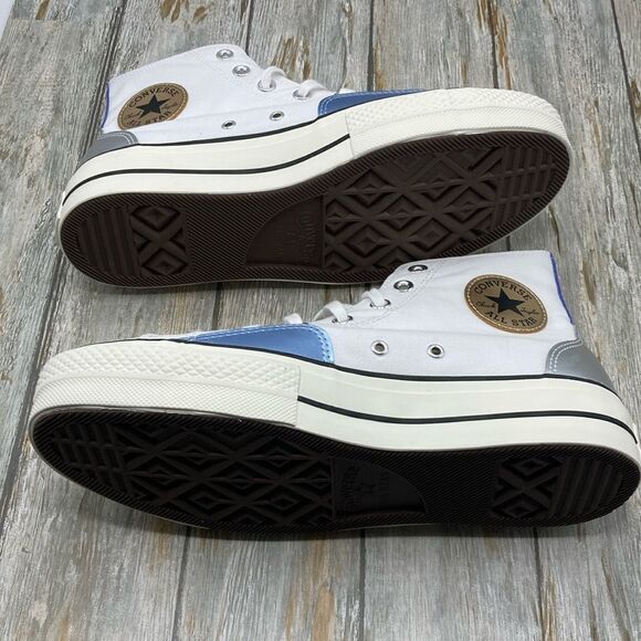 Women’s Converse All Star Lift Platform Chrome Sneaker Shoes Size 10 - Picture 6 of 15